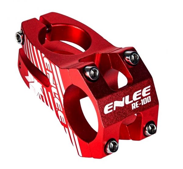 Вынос руля Enlee MTB ВМ-10, 1-1/8"х31,8 мм, L-45мм, алюм., красный