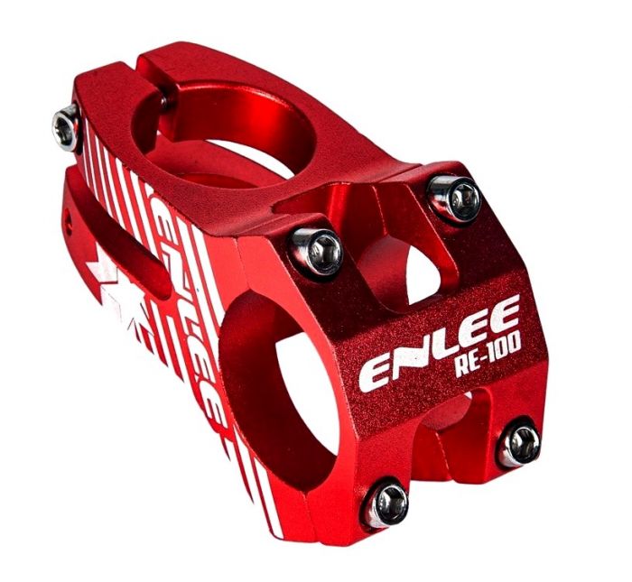 Вынос руля Enlee MTB ВМ-10, 1-1/8"х31,8 мм, L-45мм, алюм., красный