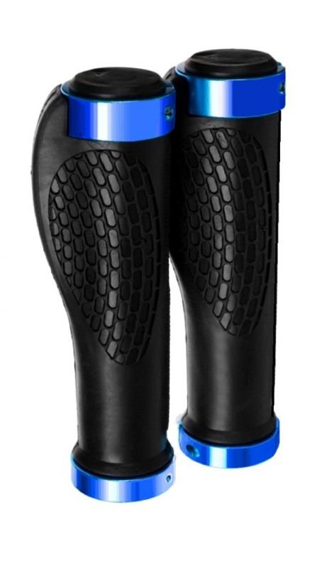 Грипсы Velo-Z 2661-70B,130mm, анатомические, с фиксацией, черно-синие