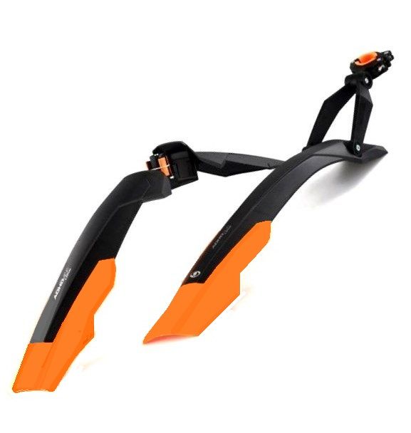 Комплект крыльев 27.5"-29" Simpla ADHD Long, быстросъемные, цвет черно-оранжевый