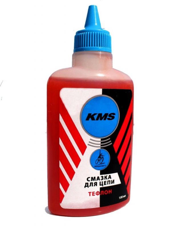 Смазка для цепи KMS с тефлоном, для влажной погоды, 100мл, красная