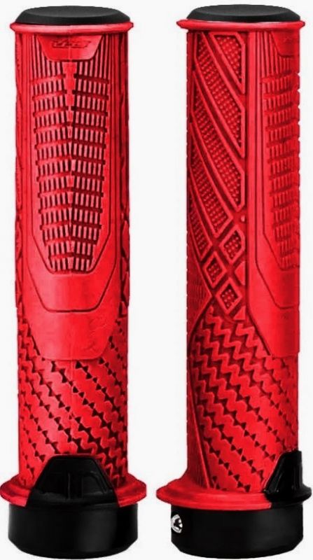 Грипсы Enlee 1ST Gen 130мм, 1 покринг, заглушки, цв. малиновый, пара