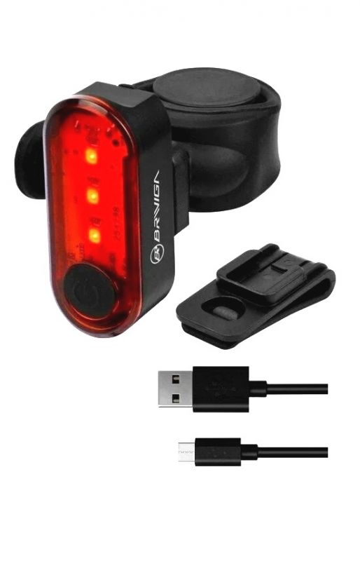 Фонарь задний Briviga EBL-3333, USB-зарядка 12LM/220мАч