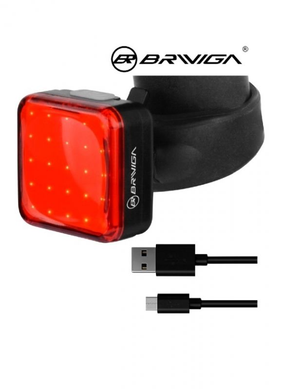 Фонарь задний Briviga EBL-3361, USB-С зарядка 30LM/300мАч, индикатор зарядки