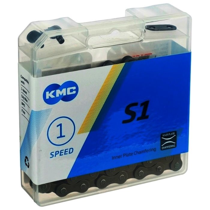 Цепь KMC S1, 1 скорость, 112 звеньев, 1/2"х1/8", с замком