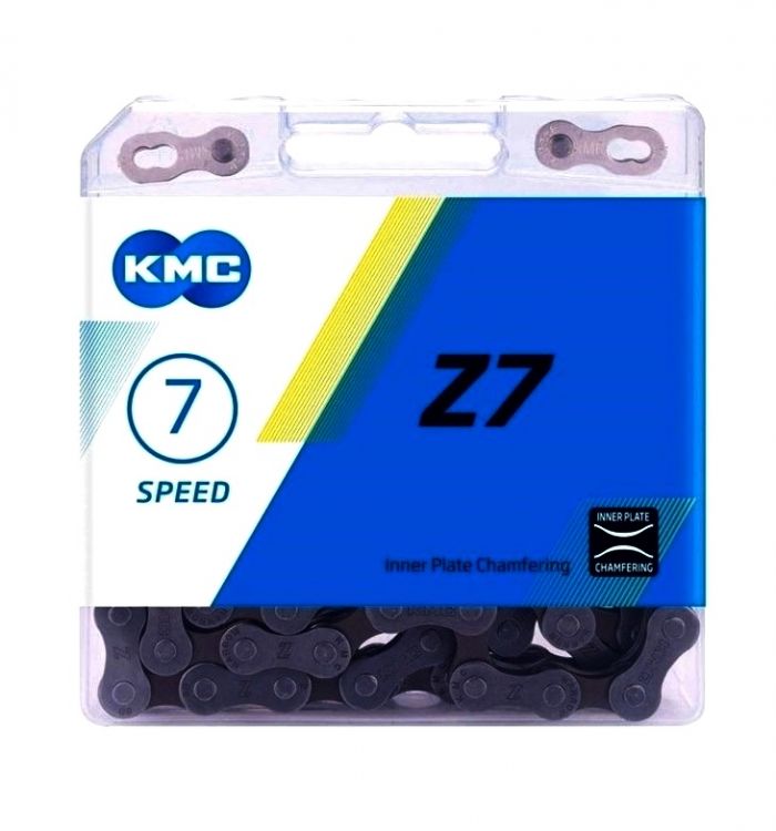 Цепь KMC Z7, 6-7 скоростей, 1/2 x3/32, замок CL-573R, 114 звеньев