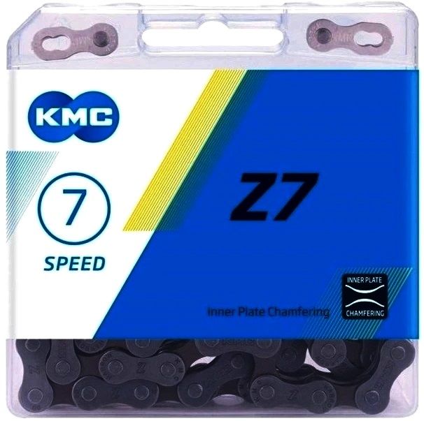 Цепь KMC Z7, 6-7 скоростей, замок CL-573R. 116 звеньев