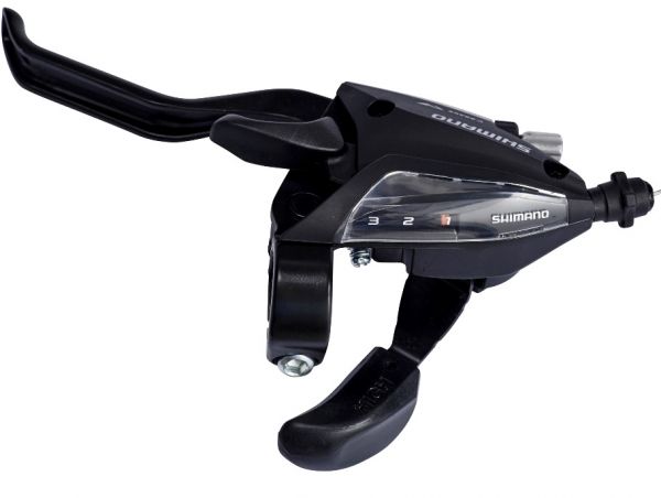 Шифтер/Тормозная ручка Shimano Tourney ST-EF500-L-2A, левый, 3 скорости, цв. черный
