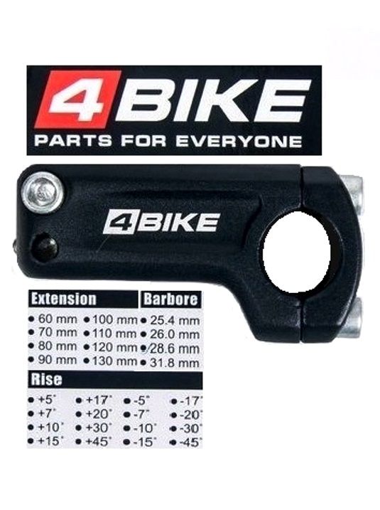 Вынос руля 4Bike MX-625 D1-1/8"х22.2мм, L48mm ВМХ