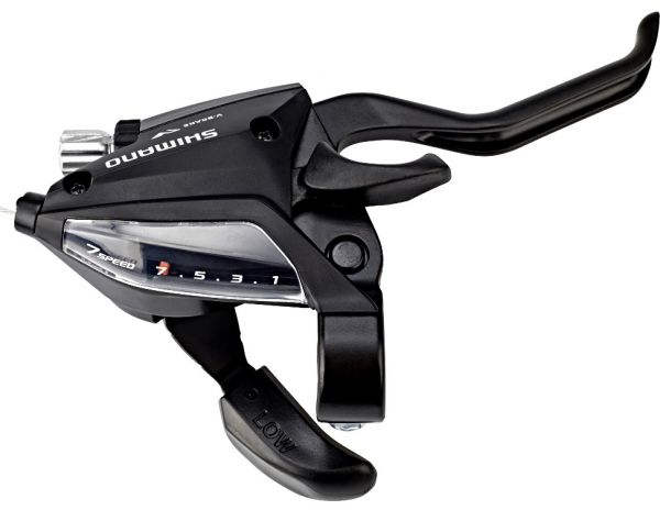 Шифтер/Тормозная ручка Shimano Tourney ST-EF500, правый, 7 скоростей, цв. черный